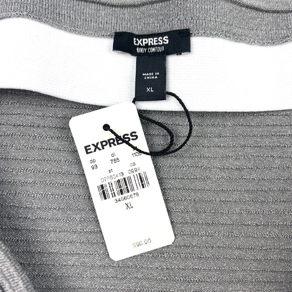 Women’s Express Gray Body Contour Mini Skirt Size XL NWT - Picture 3 of 3